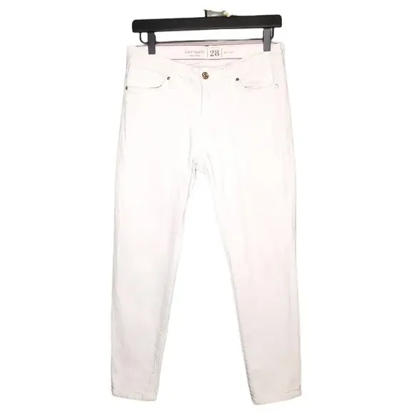 🔥 Kate Spade Play Hooky Broome Street White Skinny Jeans Women's 28 Mid Rise - Picture 4 of 16